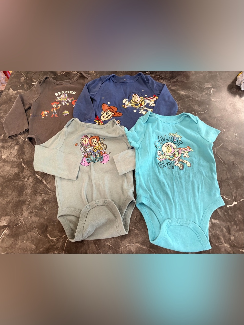 Toy Story baby bodysuits